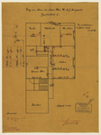 206855 Plattegrond van het huis Janskerkhof 13 te Utrecht, met aanwijzingen voor de aanleg van een elektrische installatie.